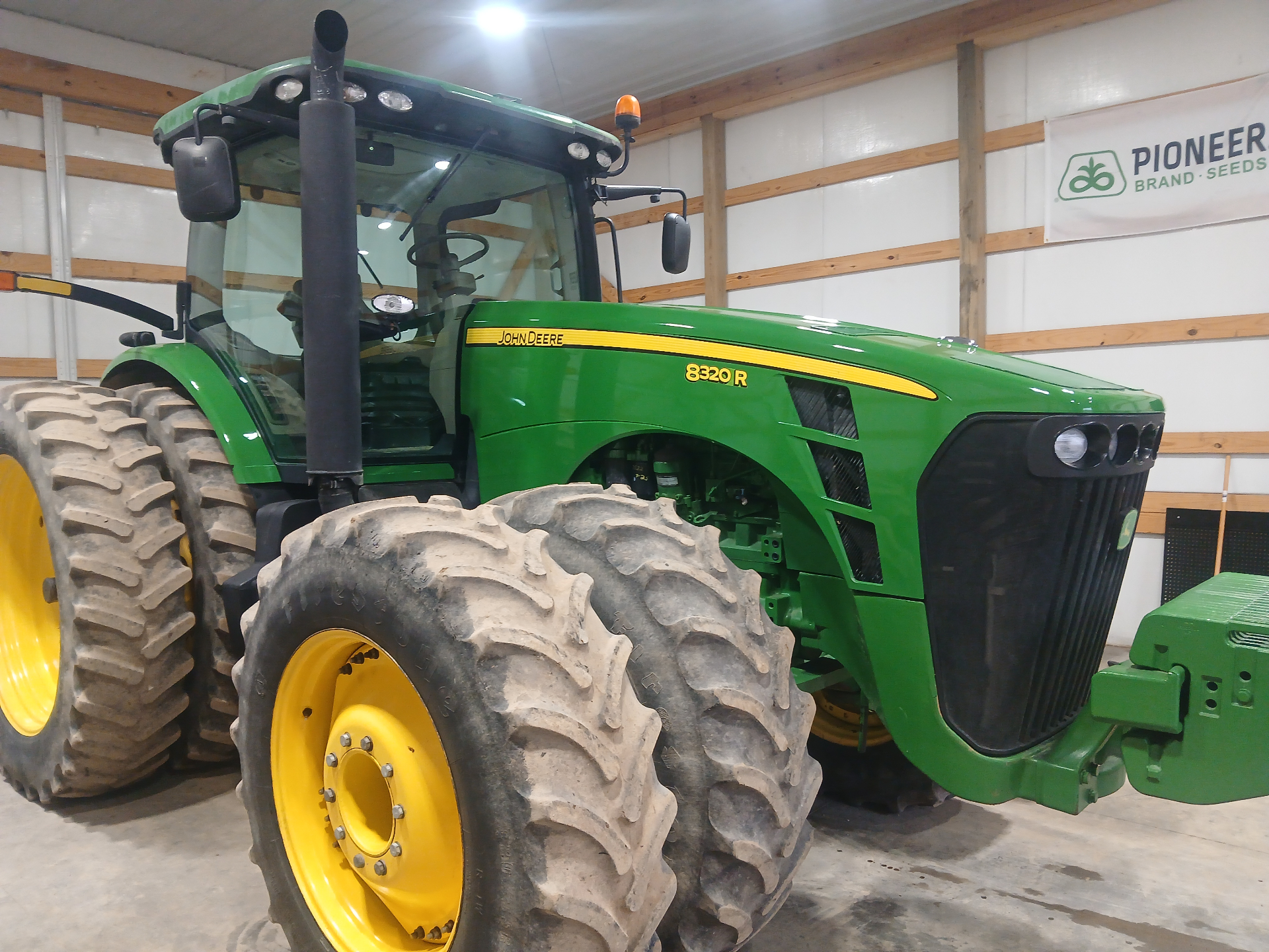 Detailed John Deere 8320R with cleaned and protected finish